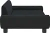 A side view of a black dog bed on a white background. Produktbild-Vorschau