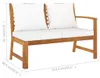 vidaXL 4-tlg. Garten-Lounge-Set mit Auflagen Creme Produktbild-Vorschau 8