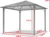 Pawilon ogrodowy 3x3 m Hardtop dach z poliwęglanu ok. 6 mm Podgląd zdjęcia produktu 2