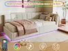 Letto con boxspring INONEFT, 90x200 cm, con LED e USB, Anteprima dell’immagine prodotto 5
