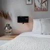 Moderne Wandleuchte Schwarz inkl  LED mit USB Thijs Produktbild-Vorschau 9