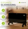 Juskys Glasheizung 2000W – Elektroheizung, Wand- & Produktbild-Vorschau 2