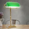 RGB LED Banker Tischlampe, bronze, Glasschirm grün, H 56 cm Produktbild-Vorschau 3