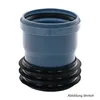 A blue pipe fitting with black rubber seals on a white background. Náhľad obrázku produktu