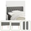 The Living Store Kopfteil mit Ohren Dunkelgrau 93x16x78/88 Produktbild-Vorschau 10