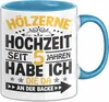 Hölzerne Hochzeit Tasse Geschenk Ehemann Ehefrau Partner Produktbild-Vorschau 1