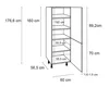 Optifit Vorratsschrank Bengt932 BxTxH 60 x 58,4 x 176,6 cm Produktbild-Vorschau 4