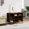 vidaXL Portascarpe in rovere affumicato 90x38x61,5 cm Anteprima dell’immagine prodotto 3