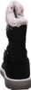 A rear view of a black winter boot with fur lining. Produktbild-Vorschau