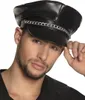 Mütze Rocker schwarz mit Kette – Lederoptik Kostümzubehör Produktbild-Vorschau 4
