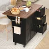 A kitchen island cart is shown in a home setting, with food and drinks on top, and stools nearby. Anteprima dell’immagine prodotto