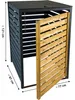 dobar Mülltonnenverkleidung 120 L, schwarz-braun, Produktbild-Vorschau 12