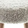 Hocker "Schaffell" aus Holz & Kunstfell, Ø 35 x 45 cm, Produktbild-Vorschau 4
