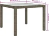 vidaXL Gartentisch 90x90x75 cm Gehärtetes Glas Poly Rattan Produktbild-Vorschau 5