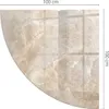 A quarter circle of a glass floor plate with a natural stone pattern, with dimensions indicated. Produktbild-Vorschau