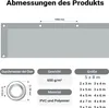 Szara plandeka Wiltec odporna na warunki atmosferyczne, Podgląd zdjęcia produktu 3