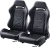 Two black racing seats are shown side-by-side against a white background. Produktbild-Vorschau