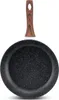 A frying pan with a wooden handle is shown from a top-down view against a white background. Produktbild-Vorschau