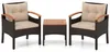Set da giardino in rattan da 3 pezzi con tavolo in acacia e Anteprima dell’immagine prodotto 1