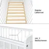 Baby-Delux Babybett Kinderbett 2in1 Prince 120x60 Weiß mit Produktbild-Vorschau 4