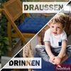 Sitzkissen Stuhlkissen mit Bändern 40x40cm 4er-Set in Produktbild-Vorschau 5