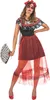 Tag der Toten Kleid Halloween-Kostüm für Damen rot-schwarz Produktbild-Vorschau 1