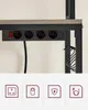 A close-up view of a power strip mounted under a shelf, with decorative icons below. Náhled obrázku produktu