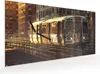 Wanduhr aus Glas mit Motiv Stadtzug Sonnenuntergang- 60 x Produktbild-Vorschau 2