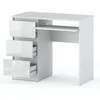 STIV Möbel | Bureau 90x50x77 cm blanc mat/blanc brillant | Voir les images du produit 2