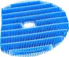 A close-up, isolated shot of a blue, pleated filter material. Voir les images du produit
