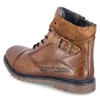 Bugatti Herren Schnürstiefeletten/ Boots Braun Glattleder  Produktbild-Vorschau 3