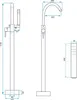 Technical drawing with dimensions of a bathtub faucet. Produktbild-Vorschau