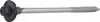 A single screw with a black washer head and a silver threaded shaft against a white background. Anteprima dell’immagine prodotto