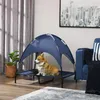 PawHut Haustierbett mit Baldachin Erhöhtes Hundebett Produktbild-Vorschau 2