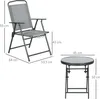 Outsunny Sitzgruppe 3-tlg., Klappbar mit 1 Tisch und 2 Produktbild-Vorschau 7