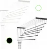 Two ceiling clothes dryers, one white and one black, are shown against a white background. Produktbild-Vorschau