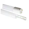 Two LED tubes are shown against a white background. One tube is partially disassembled, revealing the LED strip inside. Produktbild-Vorschau