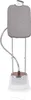 A standing garment steamer with a fabric-covered board and a white base. Produktbild-Vorschau