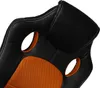 A close-up view of the upper section of a racing-style office chair. Produktbild-Vorschau
