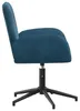 vidaXL Drehstuhl 54 x 55 x 90 cm Blau Samt Produktbild-Vorschau 4