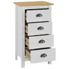 vidaXL Kredens Hill biały 46x35x80 cm lite drewno sosnowe Podgląd zdjęcia produktu 9