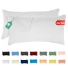 Jersey Kissenbezug 2er Set 40x80 cm 100% Baumwolle Weiss Produktbild-Vorschau 1