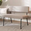 Bronx71 Esszimmerbank recycelter Stoff Espen taupe 190 cm Produktbild-Vorschau 12