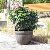 Jinfa 1 Blumenkübel aus Kunststoff in Holzoptik | Farbe: Produktbild-Vorschau 6