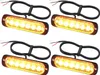 4X 6 LED Front, Blinklicht Stroboskop Warnlicht Warnleuchte Produktbild-Vorschau 1