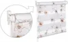 Doppelrollo mit Pailetten und Glanzfaser weiß/braun Produktbild-Vorschau 1