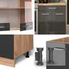Vicco Küchenzeile R-Line, 200 cm ohne Arbeitsplatte, Produktbild-Vorschau 5
