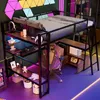 Flieks Etagenbett Metallbett 140x200cm, Hochbett mit Led Produktbild-Vorschau 1