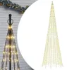 vidaXL Albero di Natale a LED per pennone 1534 LED bianco Anteprima dell’immagine prodotto 1