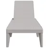 A front view of a gray plastic sun lounger. Podgląd zdjęcia produktu